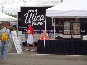 New food stands included this one featuring the culinary specialties of Utica. 