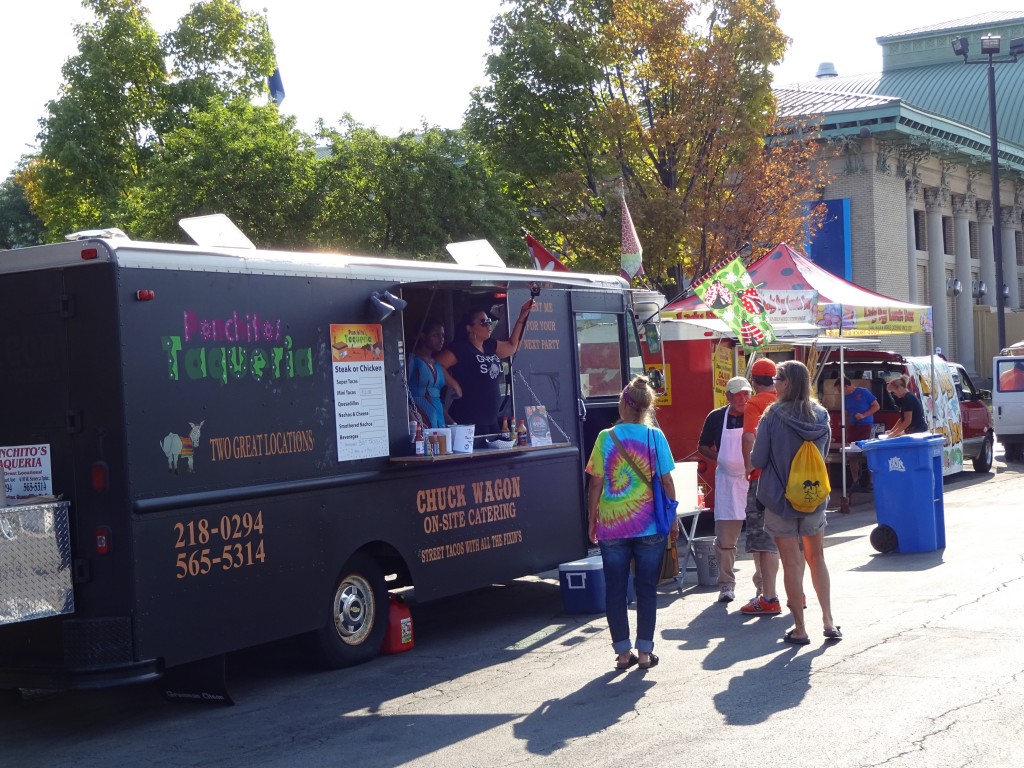 Food trucks lined Chevy Court on Sep. 3, adding to the spectacular array of culinary choices. 