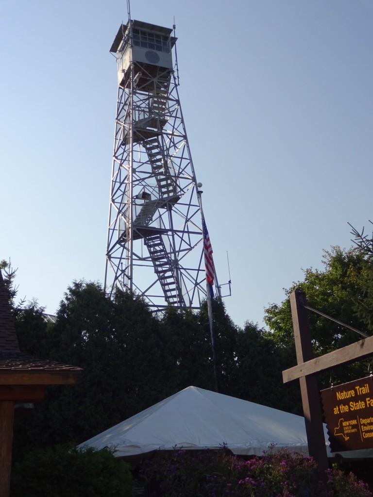 You could get a spectacular view of the Fairgrounds from the DEC fire tower. Unfortunately, people aren't allowed to make the climb, probably due to safety concerns. 