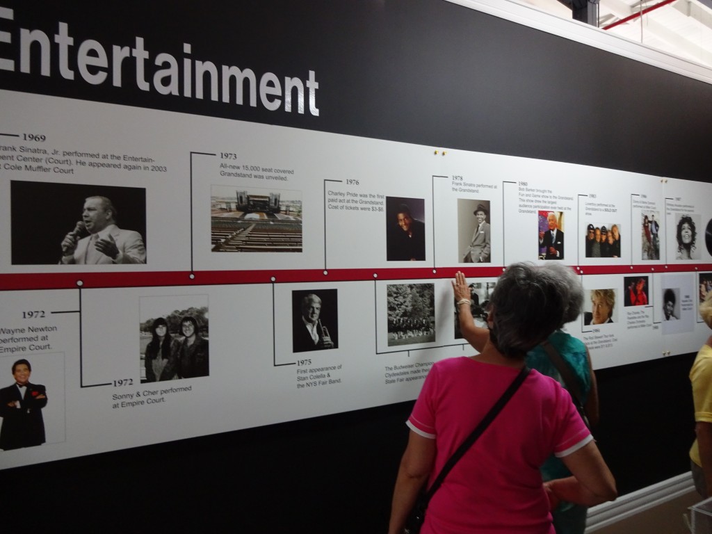 The photo display inside the State Fair History exhibit evokes memories from 40 years of concerts on the grounds. 