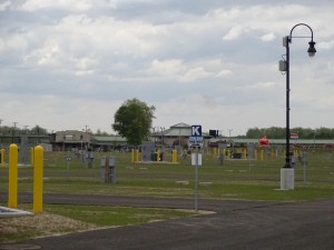 Grass is growing on the RV park, fulfilling a promise to replace the gravel ground cover.