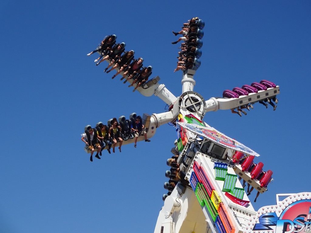 Don't forget your pre-paid Wade Shows ride card. This year features the first appearance of their Sky Liner ride.