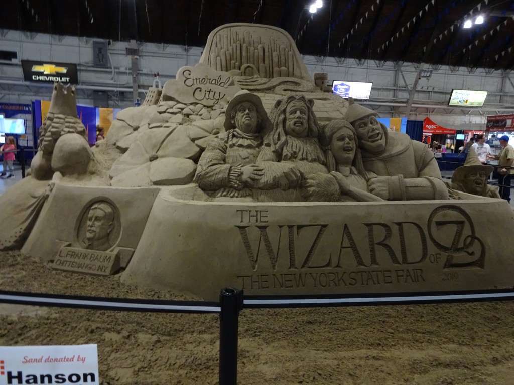 Monday is your last chance to see the completed sand sculpture in the New York State Fair Center of Progress. See if you can spot Toto.