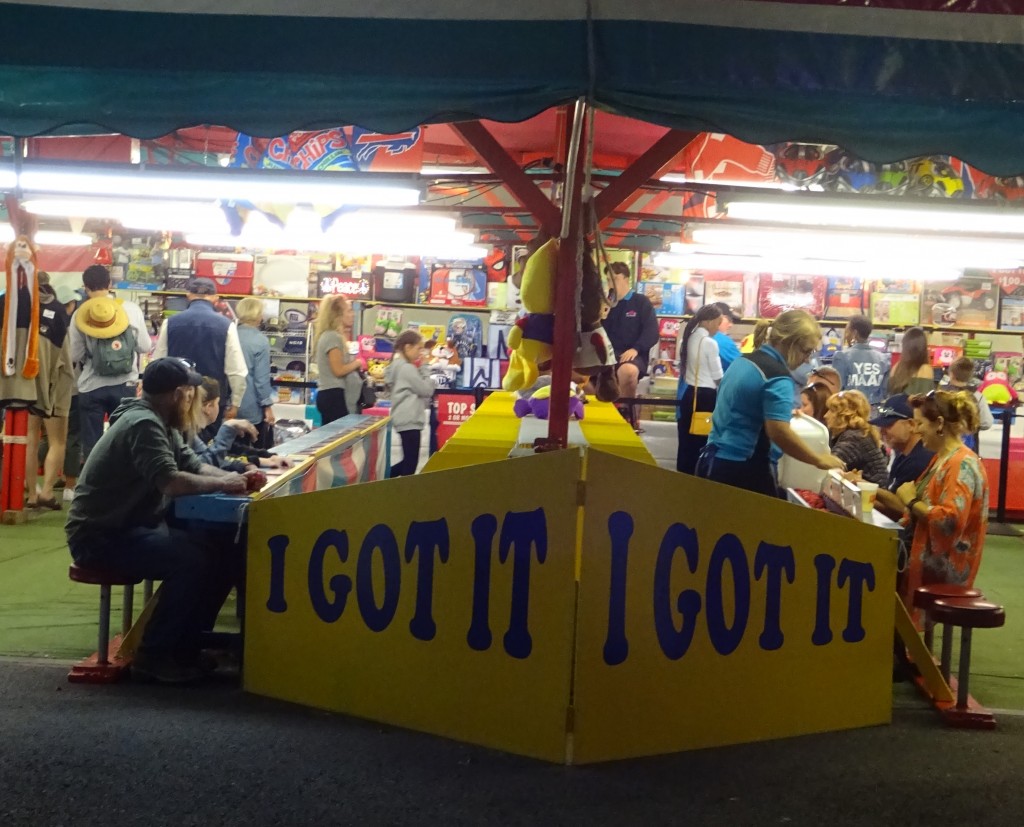 Holler "I got it!" to win on the Wades Shows midway at the New York State Fair.